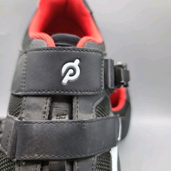 Peloton Men\'s Size EU 47 US 13 Black Cycling Shoes Black Red